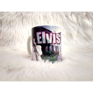 Elvis Signature graphic mug